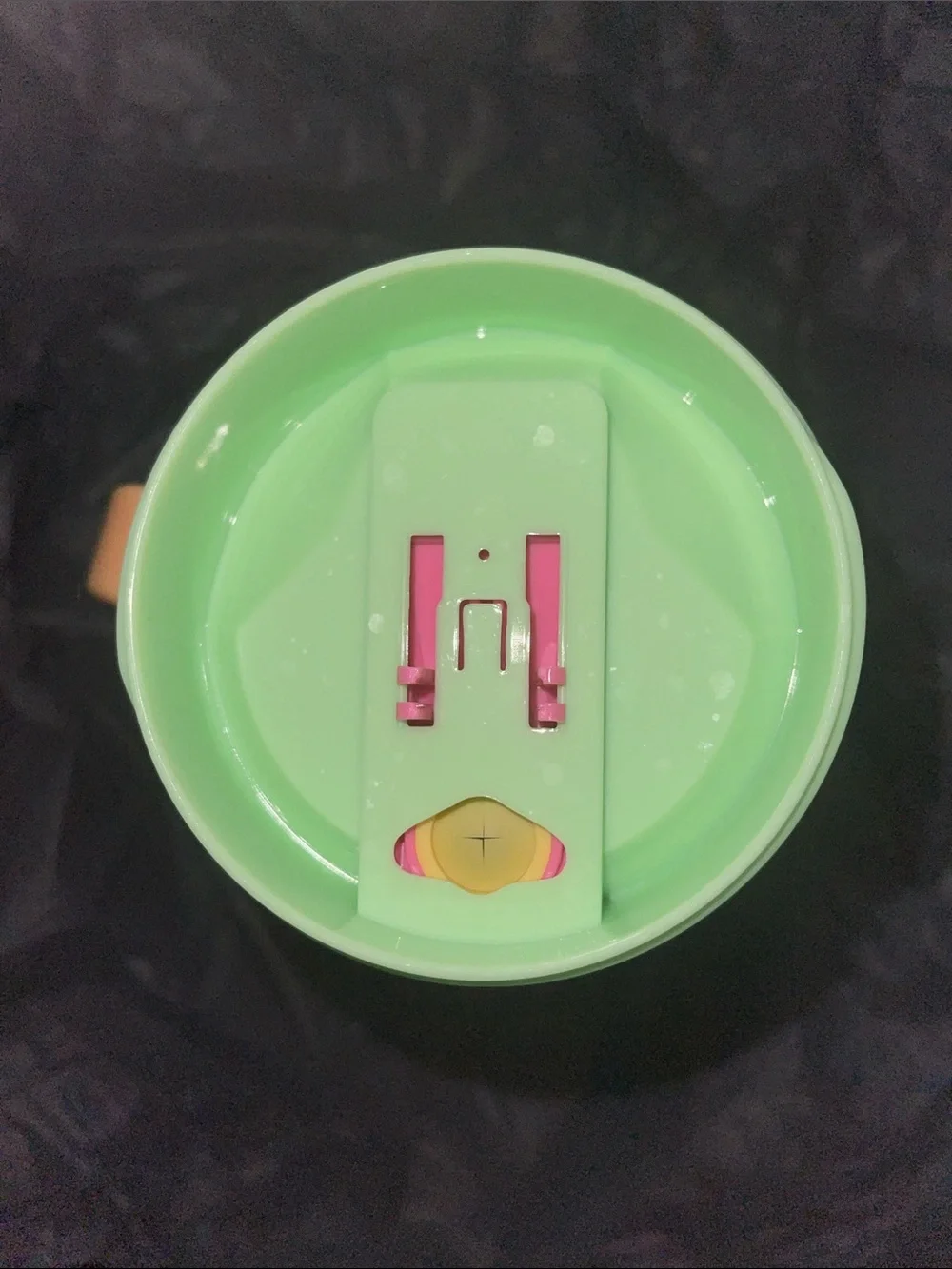 Corkcicle Pink Tumbler with Green Lid and Orange Insulated Handle Lid 40 oz